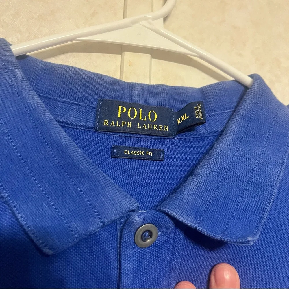 Ralph Lauren‎ Blue Polo Shirt with Yellow Logo